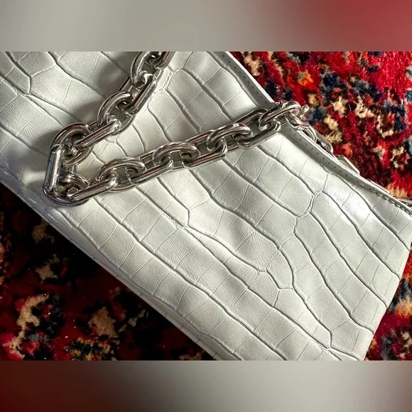 ZARA Chain Strap‎ Animal Embossed Shoulder Bag - Picture 4 of 7